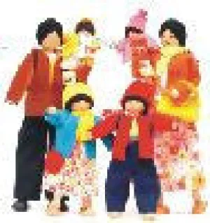 11" Doll Family (Asian) - Includes 6 Dolls with Wardrobes