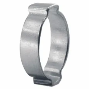 2-Ear Zinc-Plated Hose Clamp, 9/16 in OD, 0.492 in to 0.591 in dia, 0.291 in W, Steel - 100 per Order