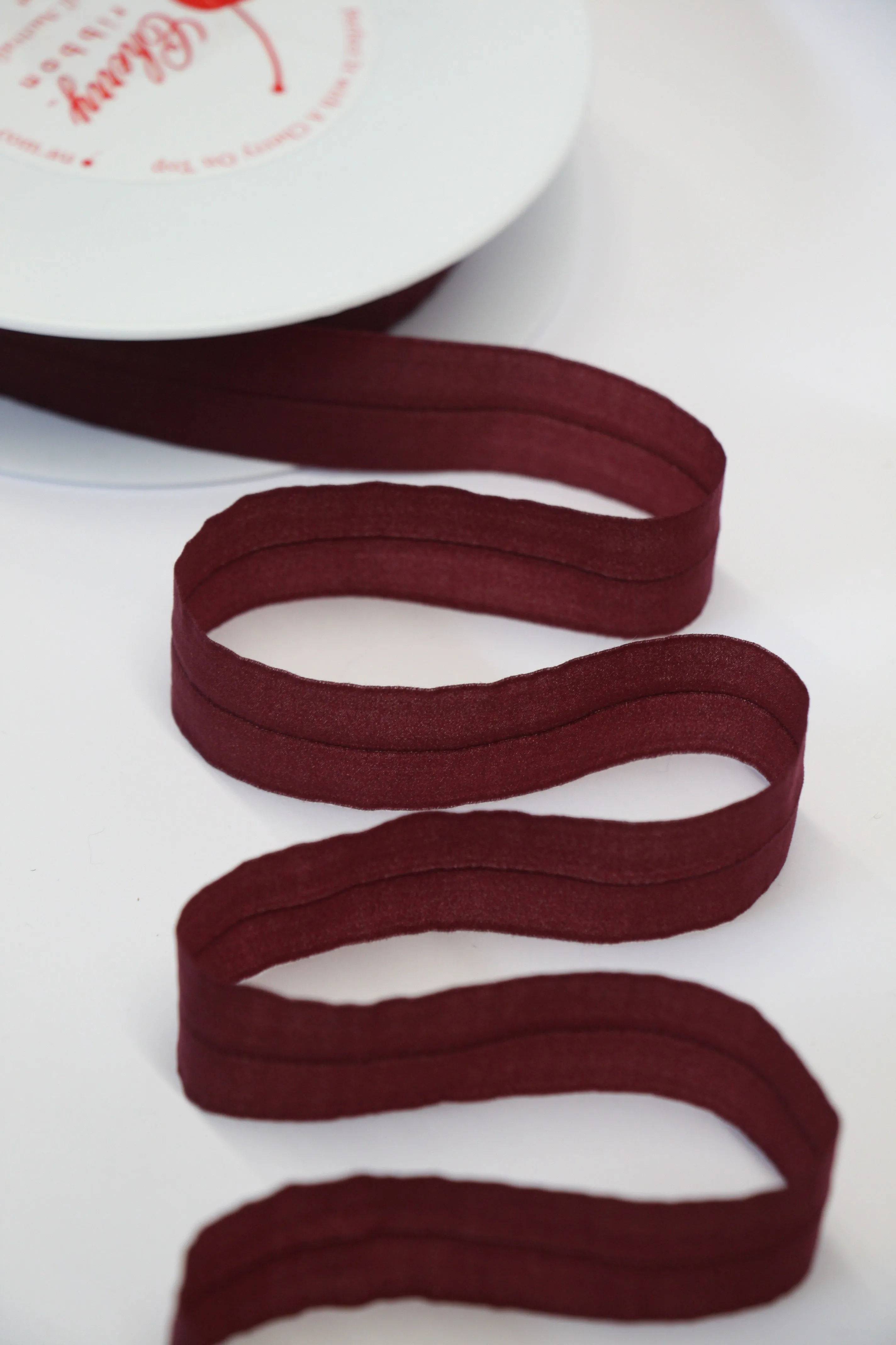 24mm Mouselline Fold Over Elastic - Wine