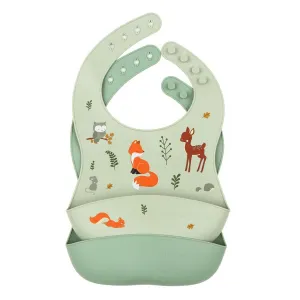 A Little Lovely Company Silicone Bibs Set of 2: Forest Friends