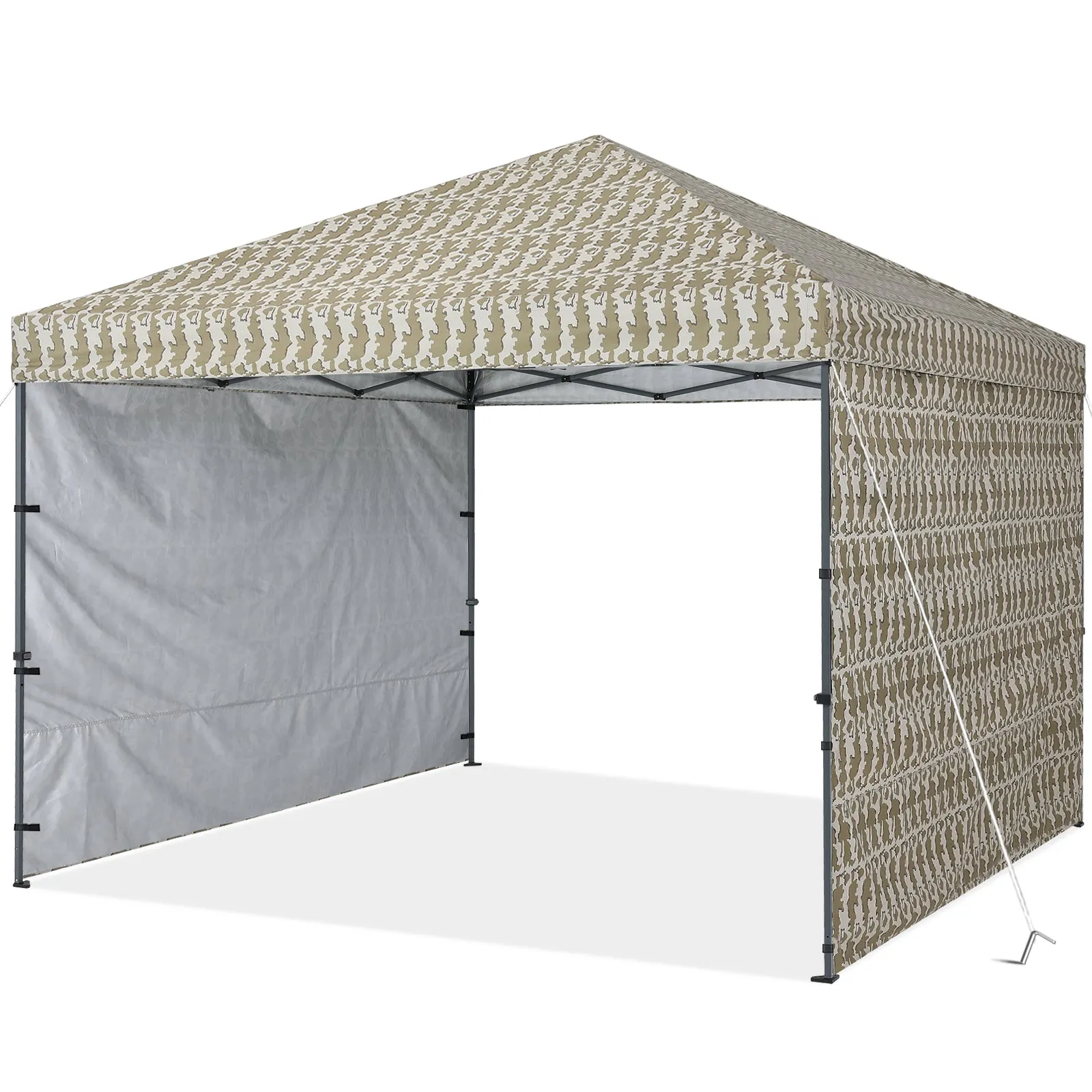 ABCCANOPY Outdoor Easy Pop up 10x10 Canopy Tent With Graphic Print and 2 Sun Walls