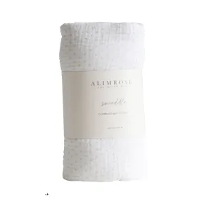 Alimrose - Baby Muslin Swaddle - Grey Spot