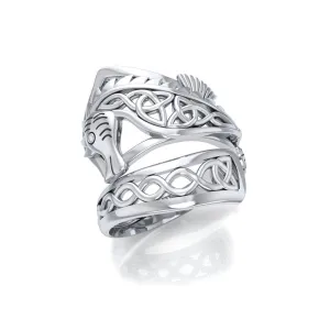 An anomaly of nature ~ Celtic Knotwork Seahorse Sterling Silver Spoon Ring TRI1737