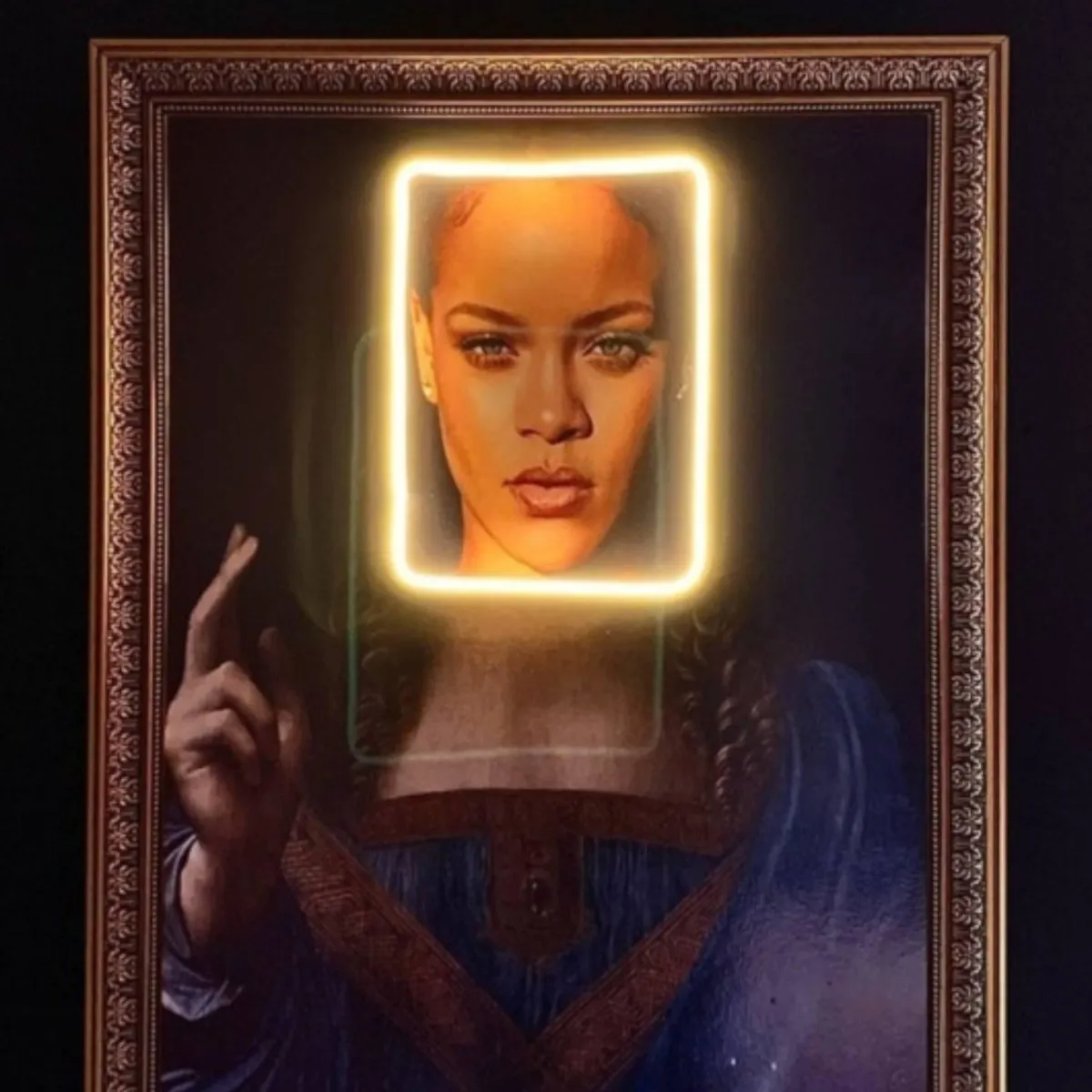 Ancient Rihanna Neon Art