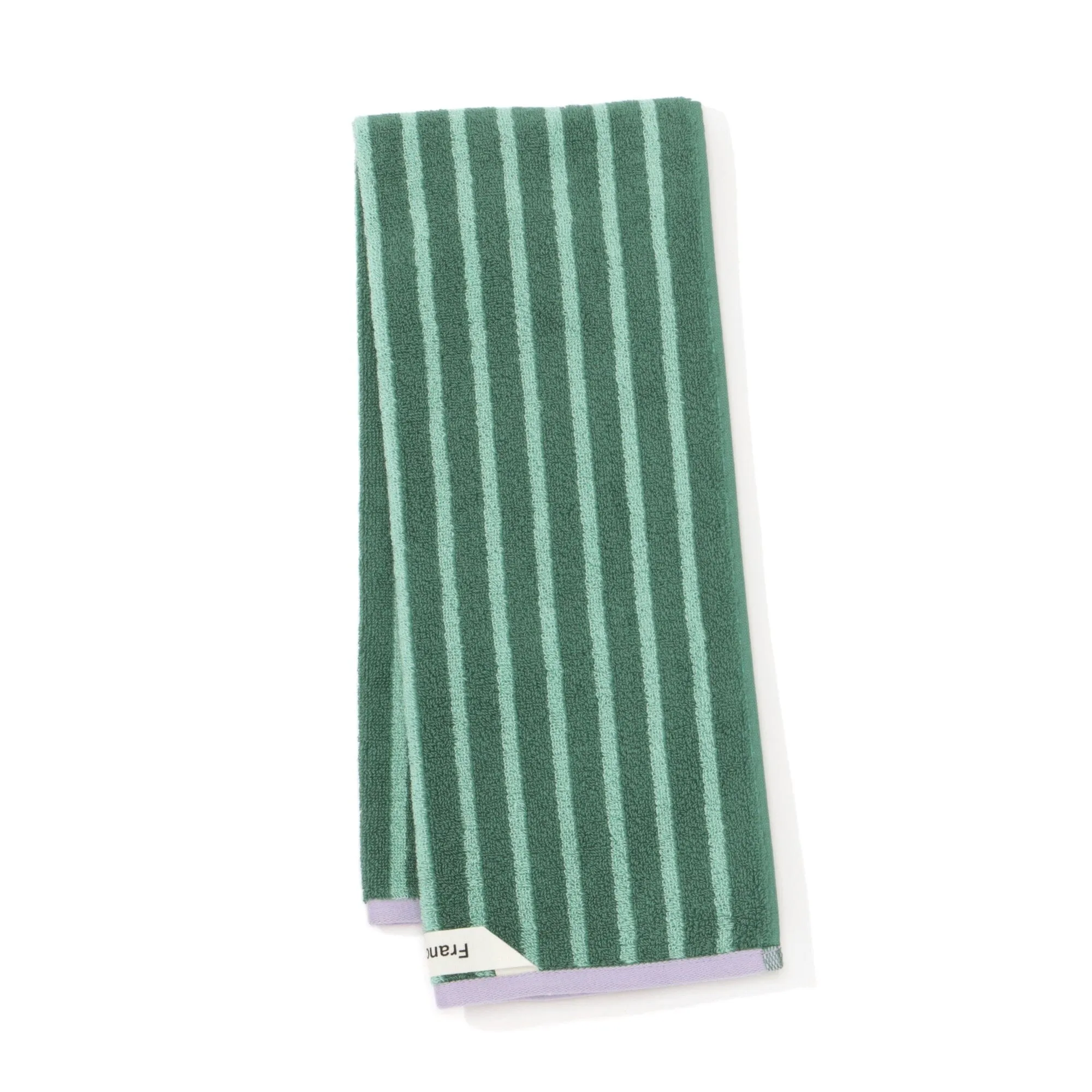 Antibacterial and Deodorizing Striped Face Towel Green