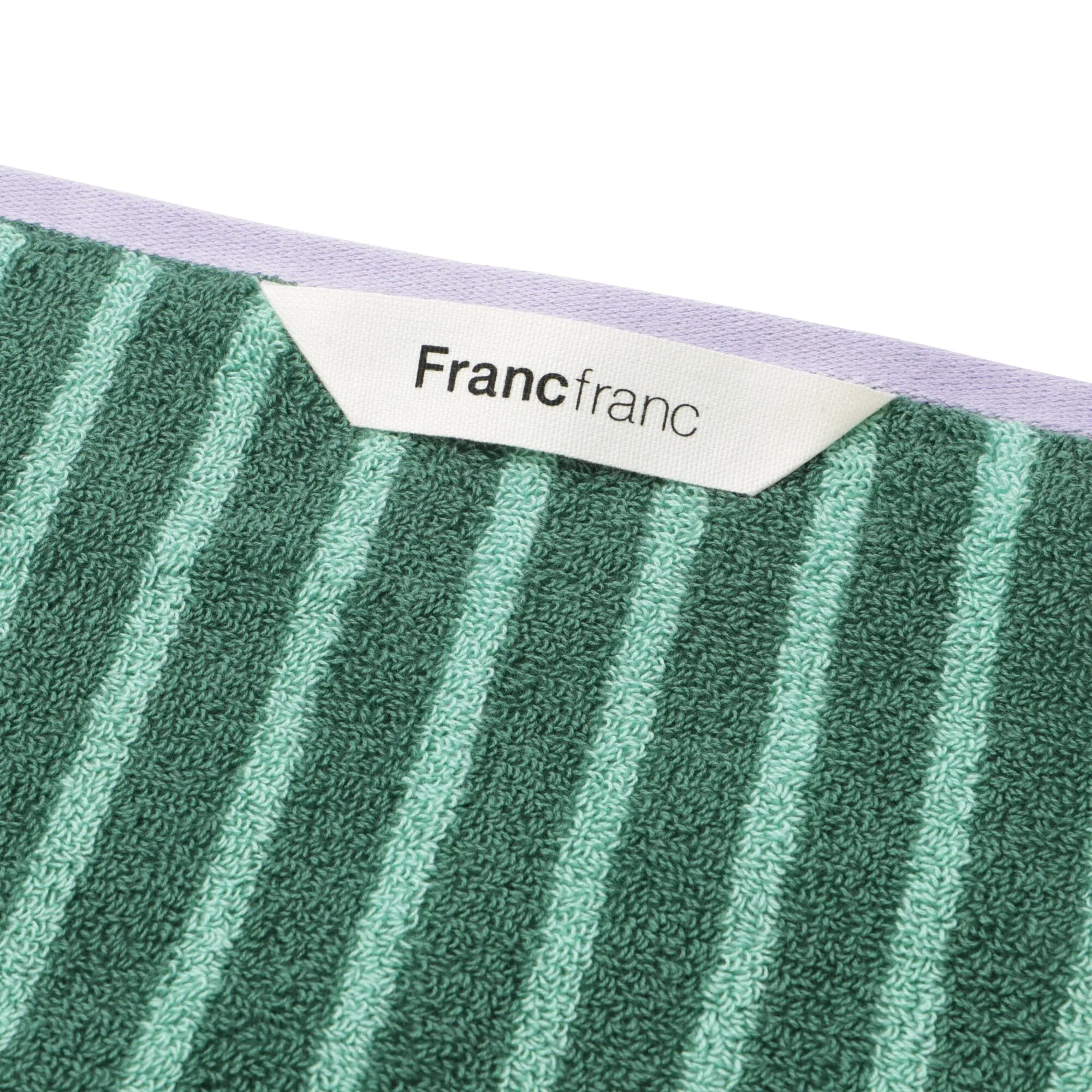 Antibacterial and Deodorizing Striped Face Towel Green