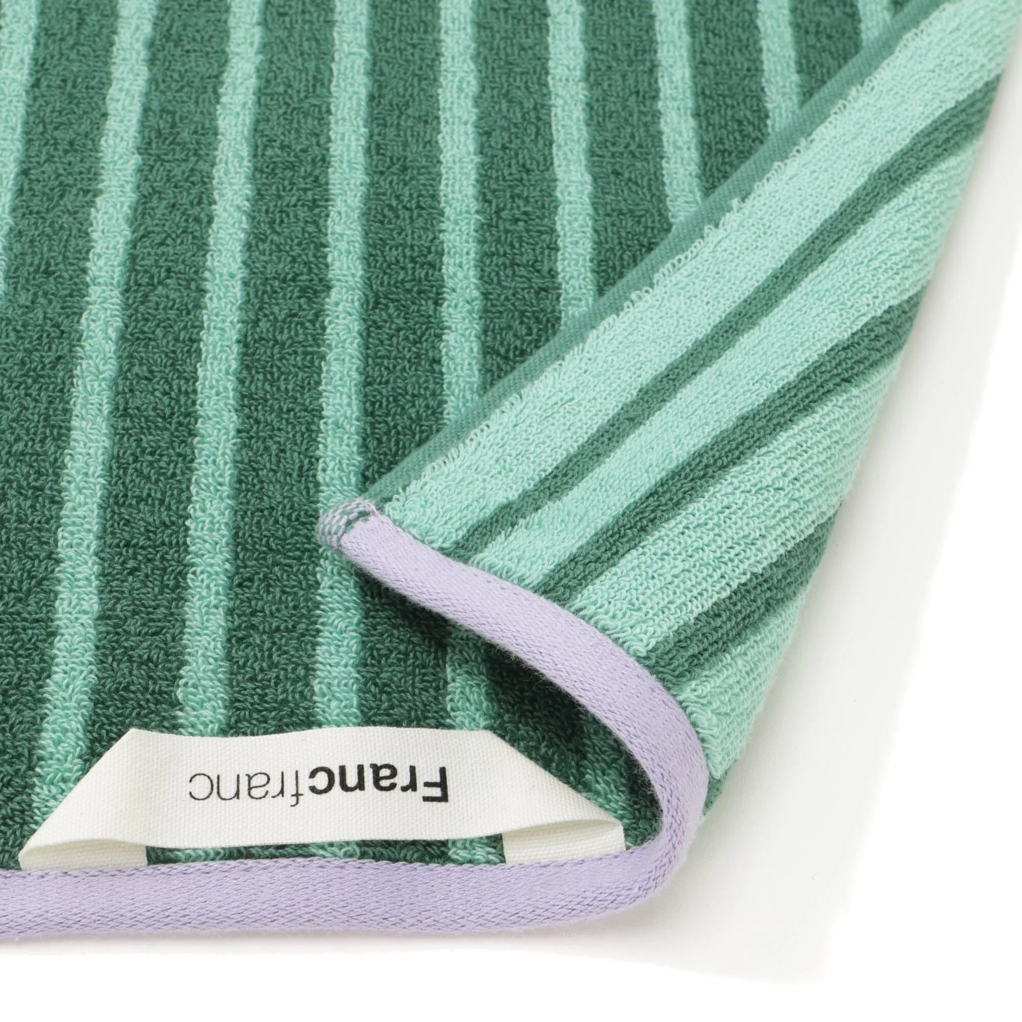 Antibacterial and Deodorizing Striped Face Towel Green