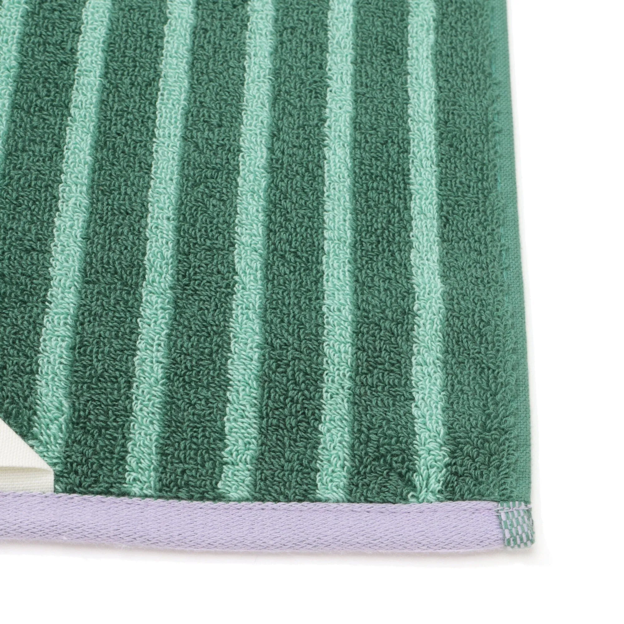 Antibacterial and Deodorizing Striped Face Towel Green