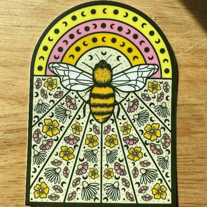 Bee Burst Sticker