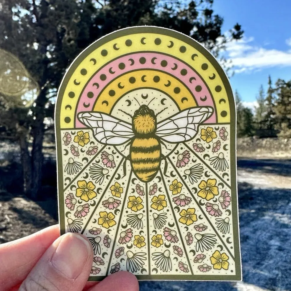 Bee Burst Sticker