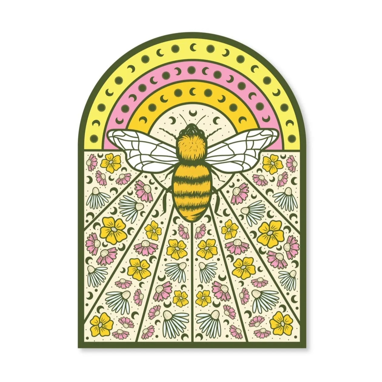 Bee Burst Sticker