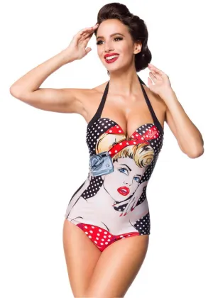 Belsira Pop Art 60's Swimsuit Multi