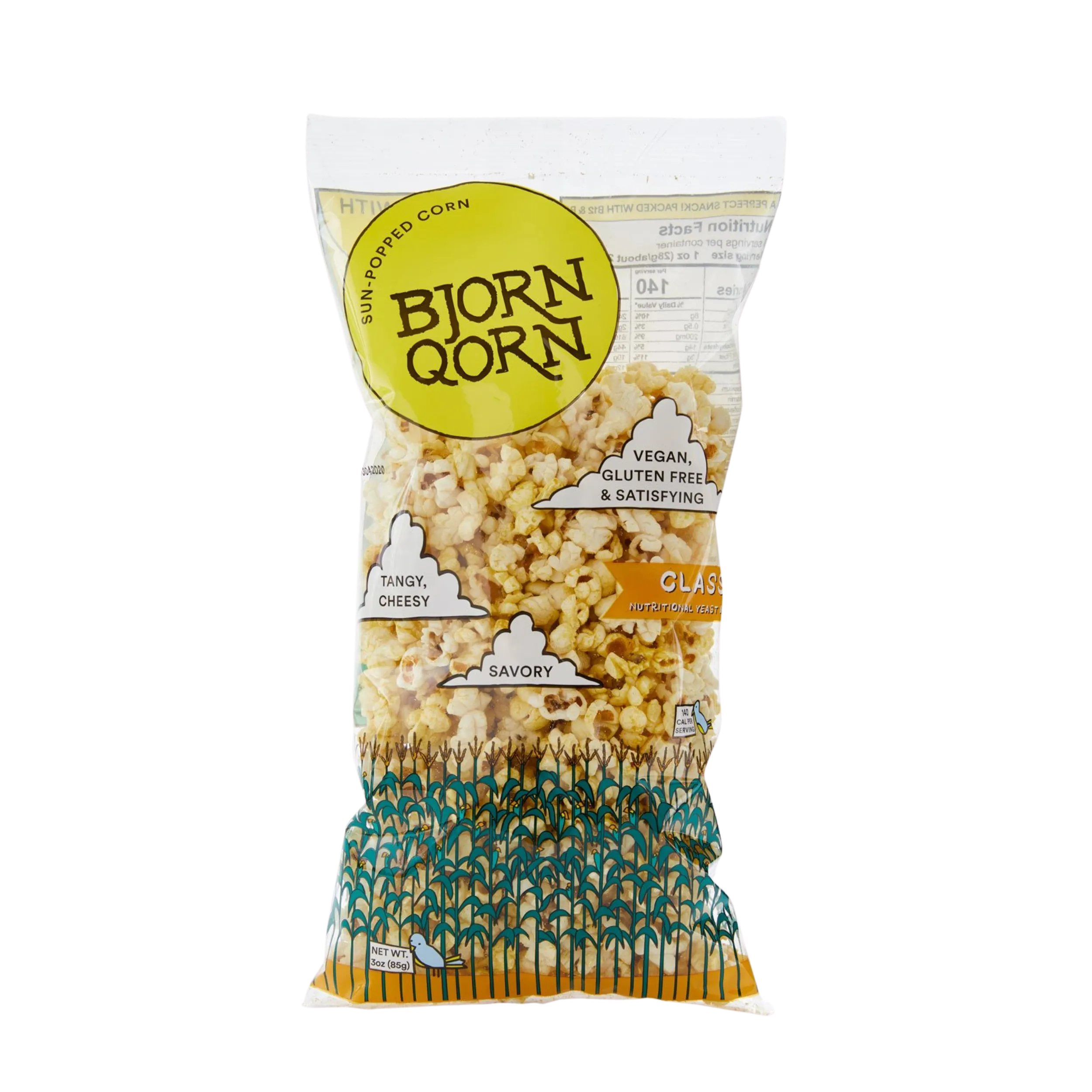 Bjorn Qorn Sun-Popped Corn Original 3oz