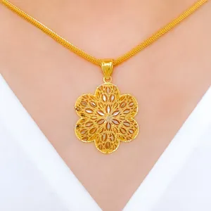 Blooming Flower Pendant Set