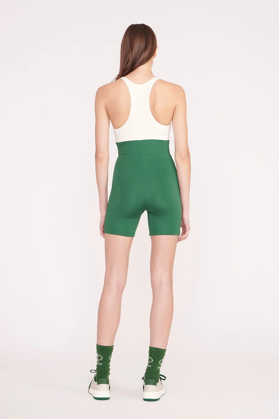 BOUNCE SHORT UNITARD | COURT GREEN IVORY