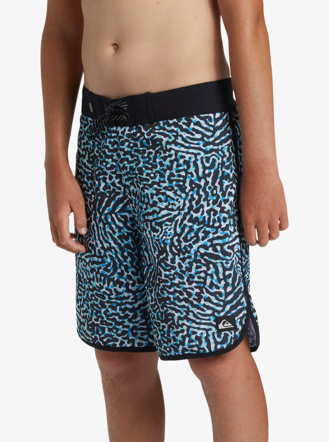 Boys 8-16 Highline Scallop 19" Boardshorts - Swedish Blue