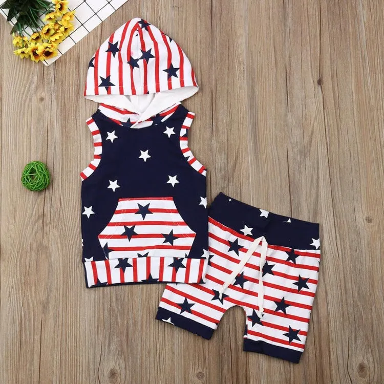 Boys Hooded Top 2 Pcs Set