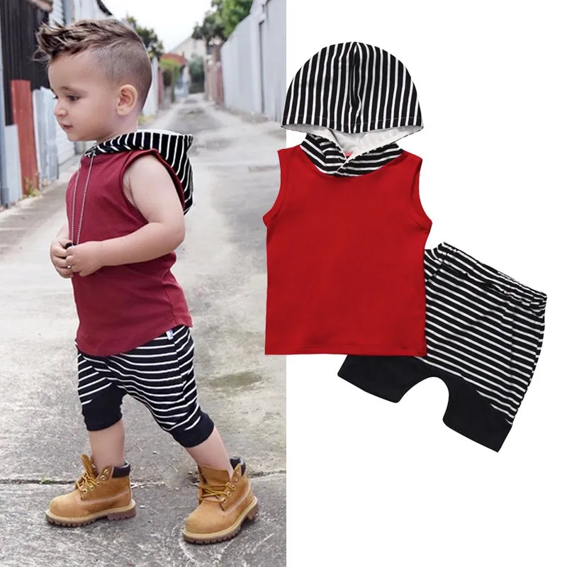 Boys Hooded Top 2 Pcs Set