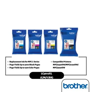 Brother LC3619XL Ink Cartridge (Black/Cyan/Magenta/Yellow)