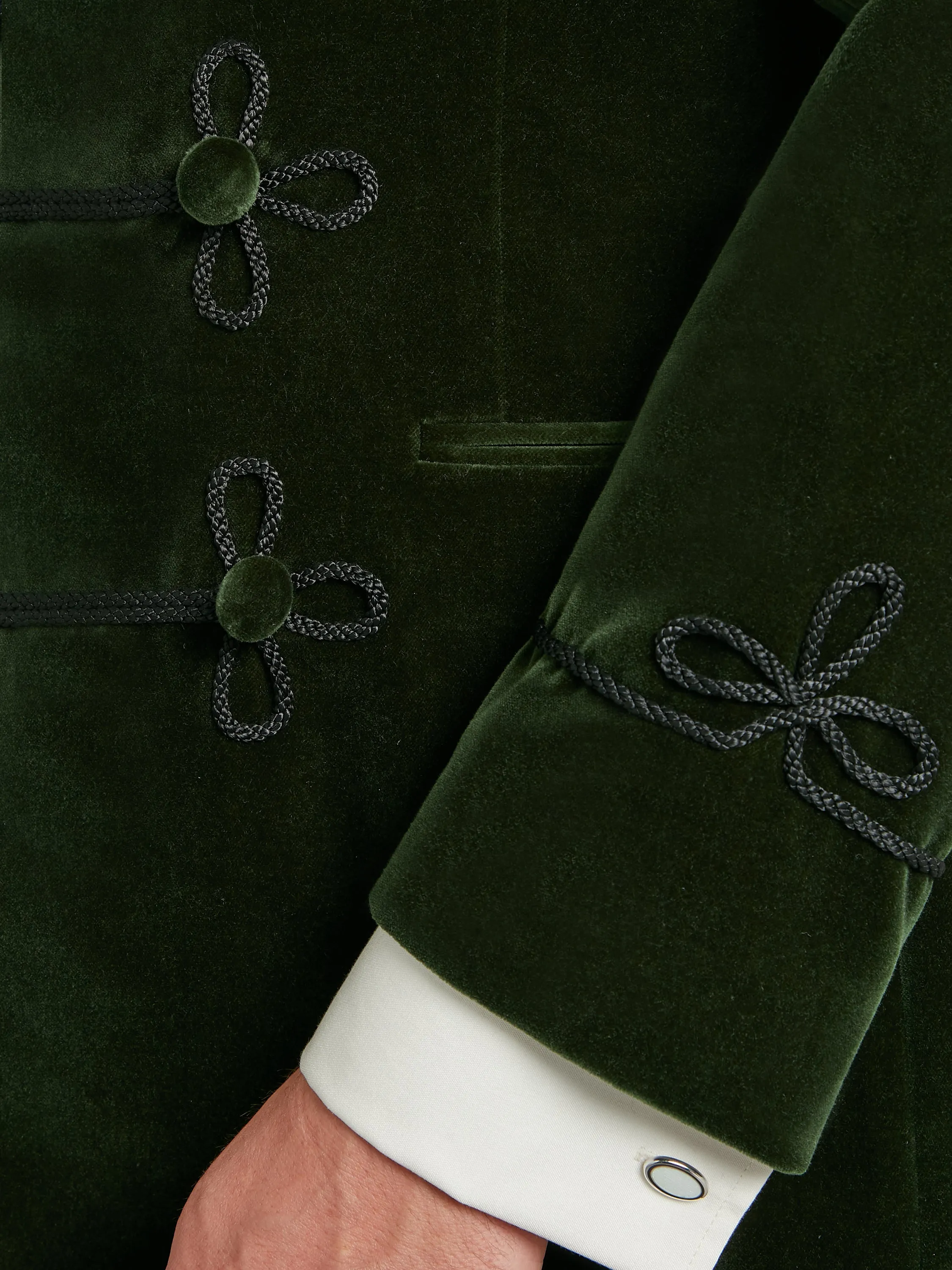 Caversham Smoking Jacket - Green Velvet