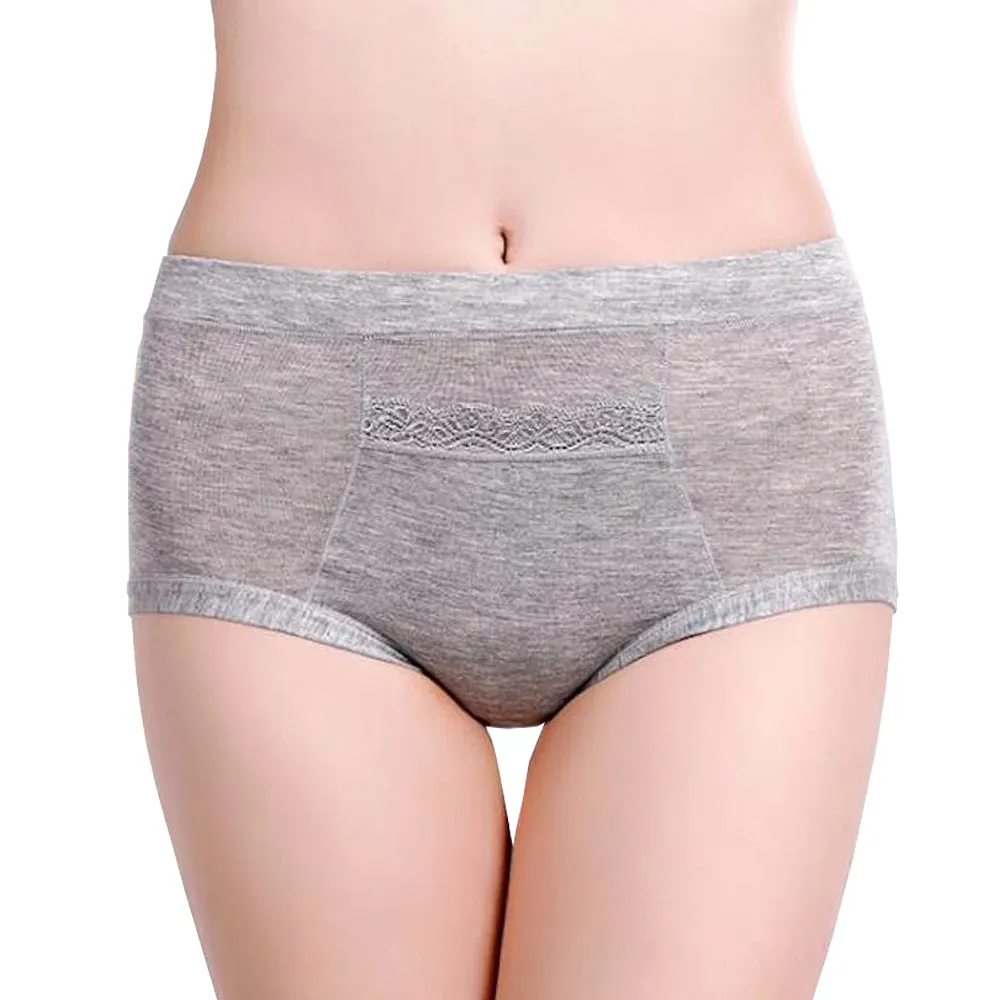 CODE RED Period Panties with Pocket- Grey- 2XL