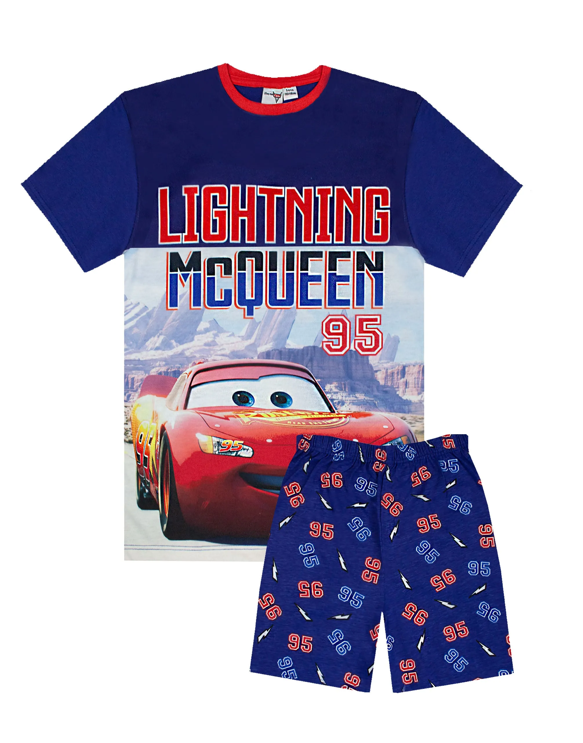 Disney Pixar Lightning McQueen Boys/Toddler Pyjamas 2 Piece Shorts Set 2-8 Years