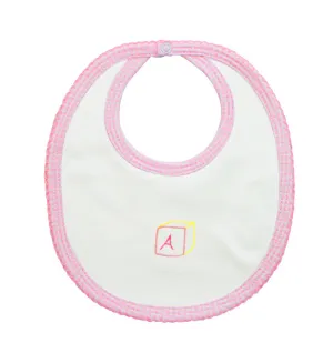 Girl's Pink Chek ABC Bib