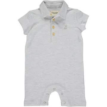 Grey Pique Drift Polo Romper