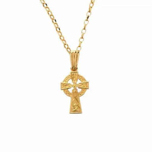 Irish Gold Celtic Cross - Baby