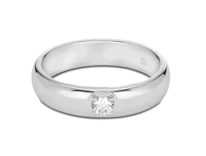 Lab-Grown Diamond ⅒ct. Modern Inset Stacking Ring | White