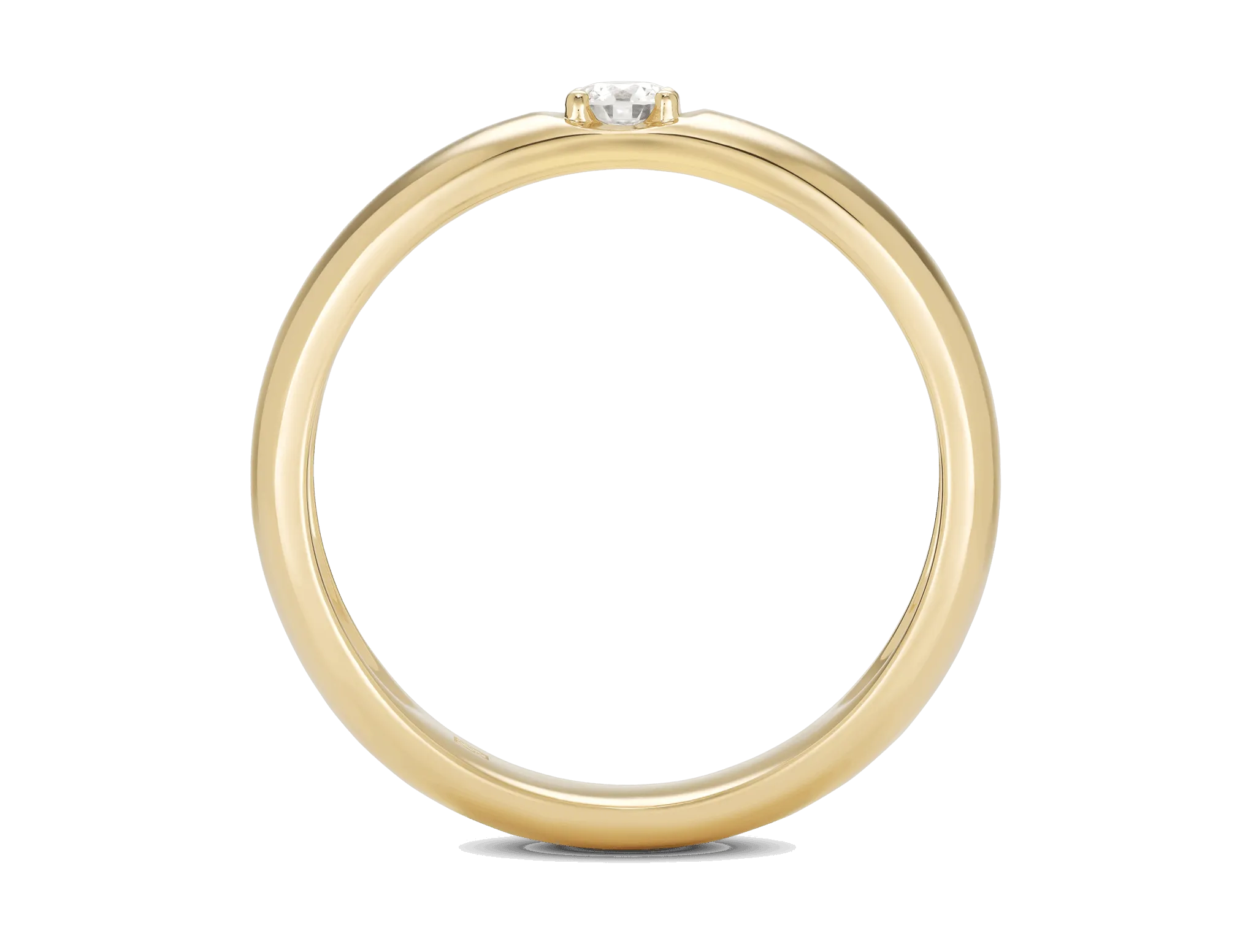 Lab-Grown Diamond ⅒ct. Modern Inset Stacking Ring | White