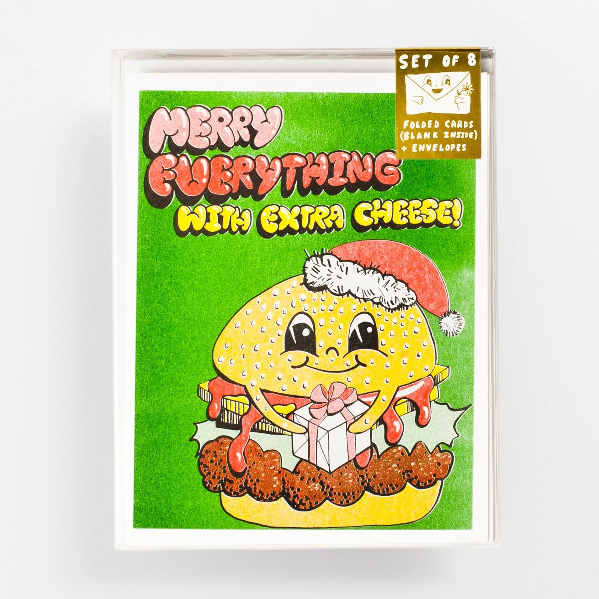 Merry Everything with Cheese - Risograph Card Set