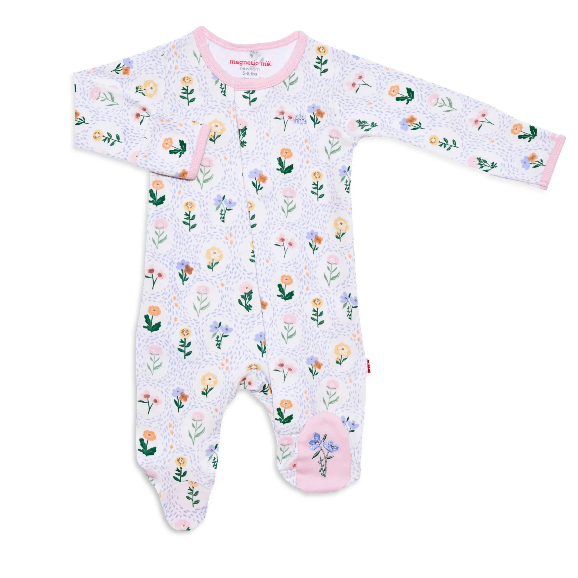 Organic Cotton Magnetic Footie - Seasonal Prints