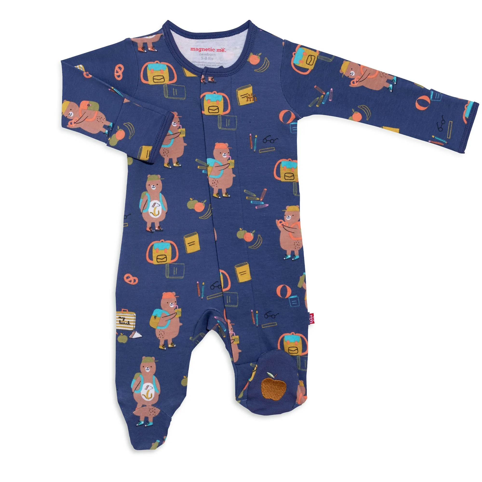 Organic Cotton Magnetic Footie - Seasonal Prints