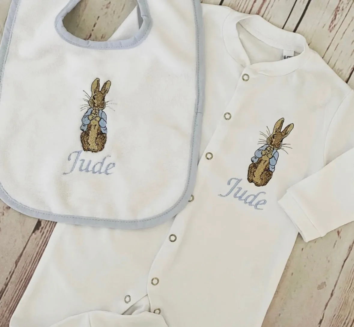 Peter Rabbit Sleepsuit and Bib