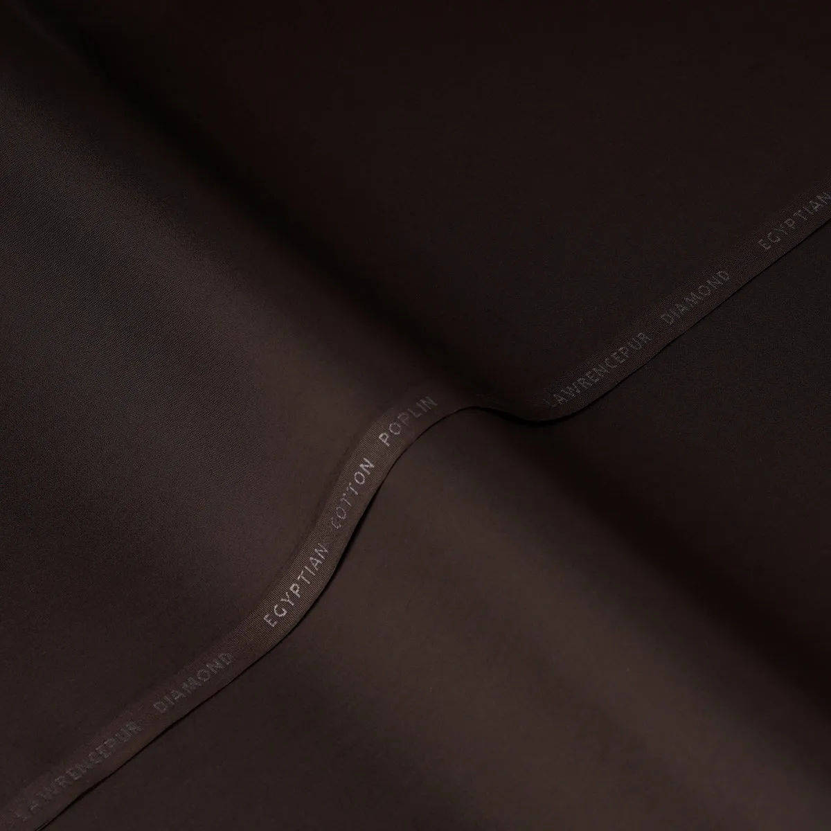 Plain Chocolate Brown Diamond Egyptian Cotton Shalwar Kameez Fabric