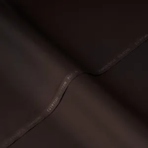 Plain Chocolate Brown Diamond Egyptian Cotton Shalwar Kameez Fabric