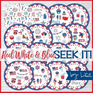 SEEK IT! {PATRIOTIC} PRINTABLE Matching Game