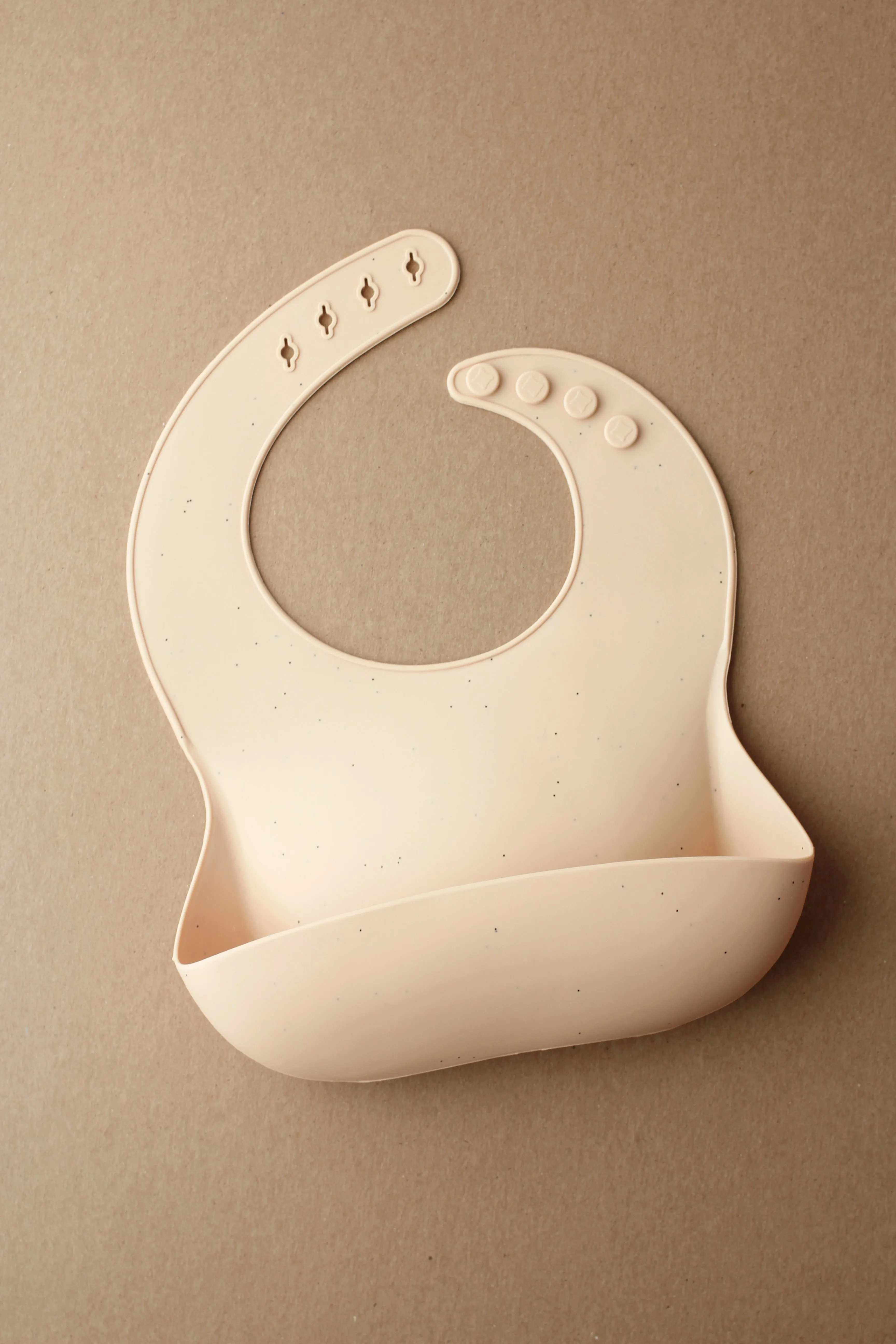 Silicone Bib - Speckle Creamy Peach