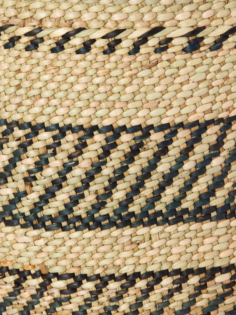 Small Iringa Stripe Basket in Natural & Black