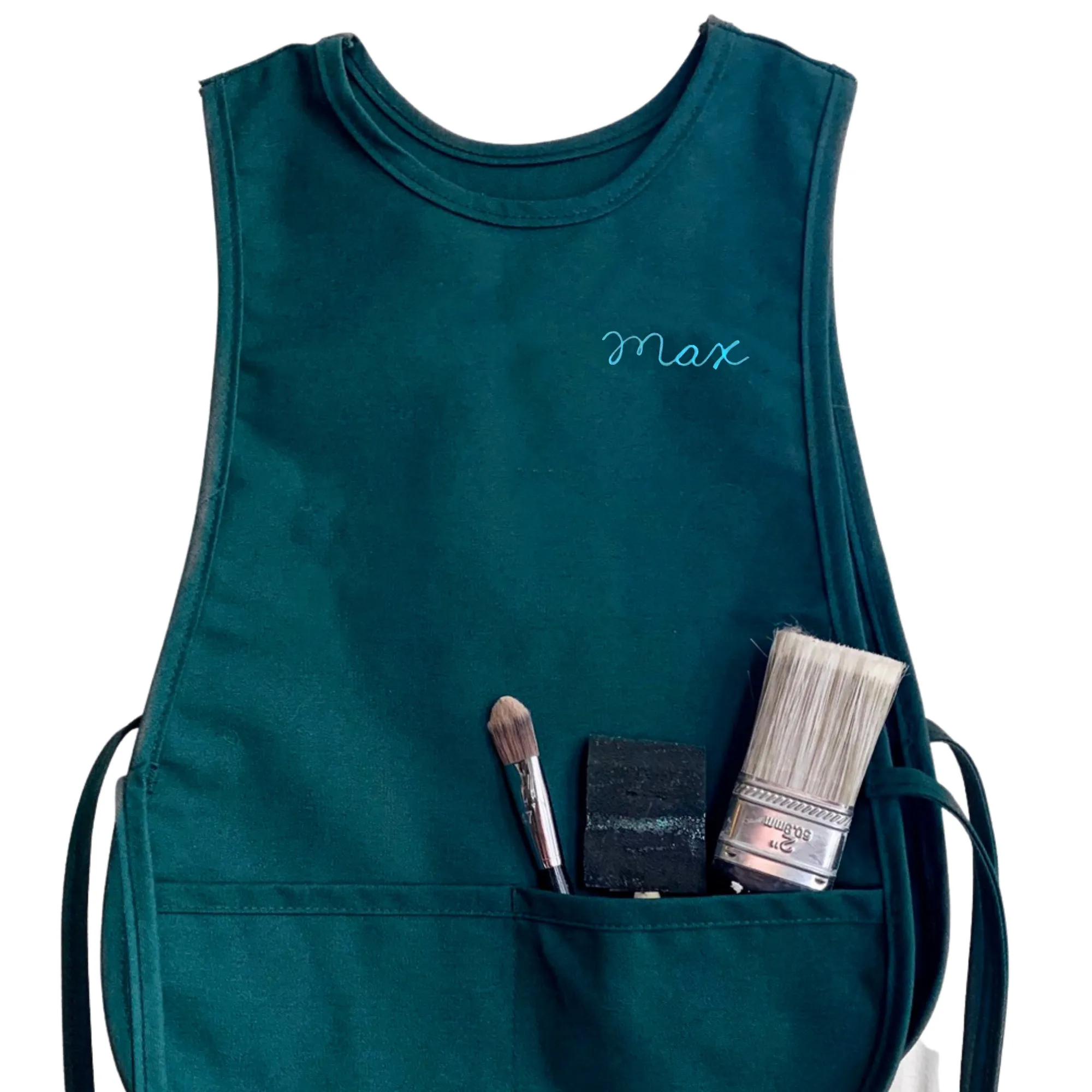 The Chainstitch Kids Apron - Hunter Green