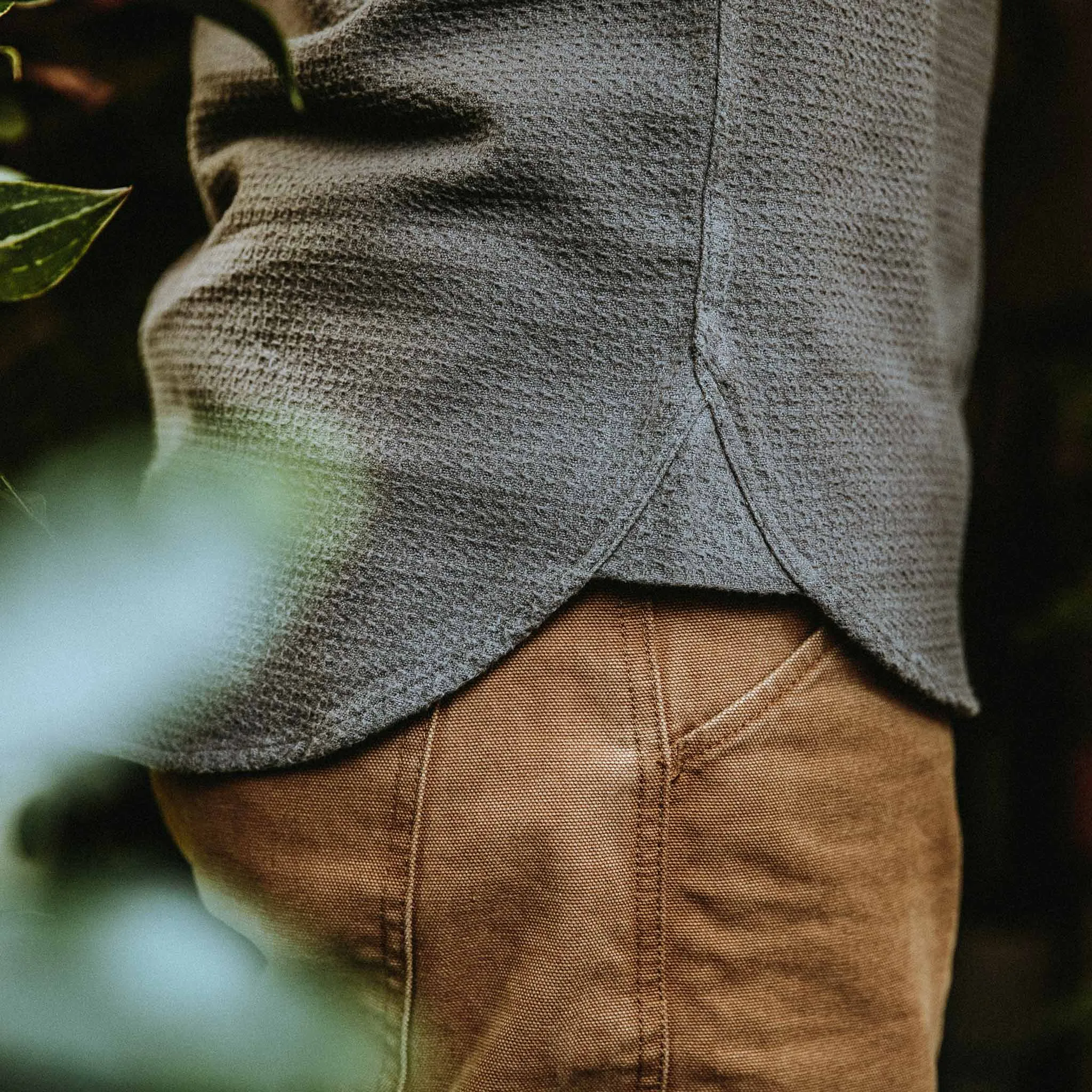 The Utility Shirt in Charcoal Jacquard